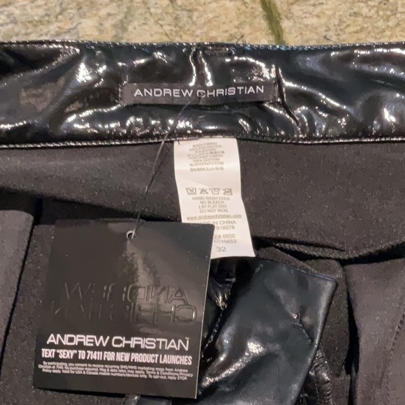 Andrew Christian Black Dress Pants with Sleek Silhouette - Picture 4 of 4